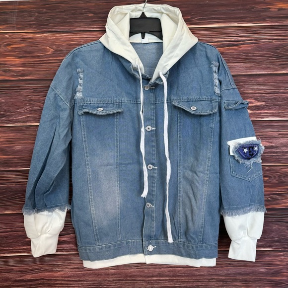 Attack on Titan unisex denim hoodie jacket. - Picture 2 of 7